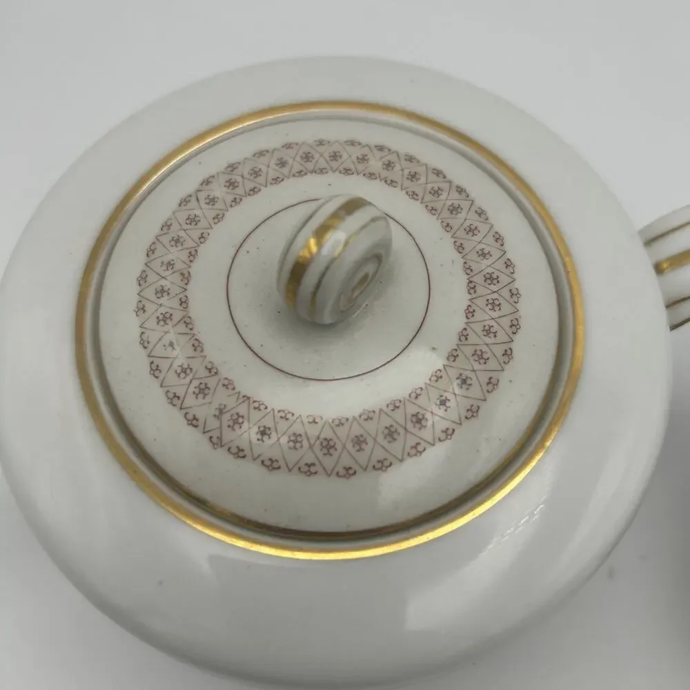 Narumi Fine Bone China. Sugar And Creamer Set. Rose Motif. 1950s